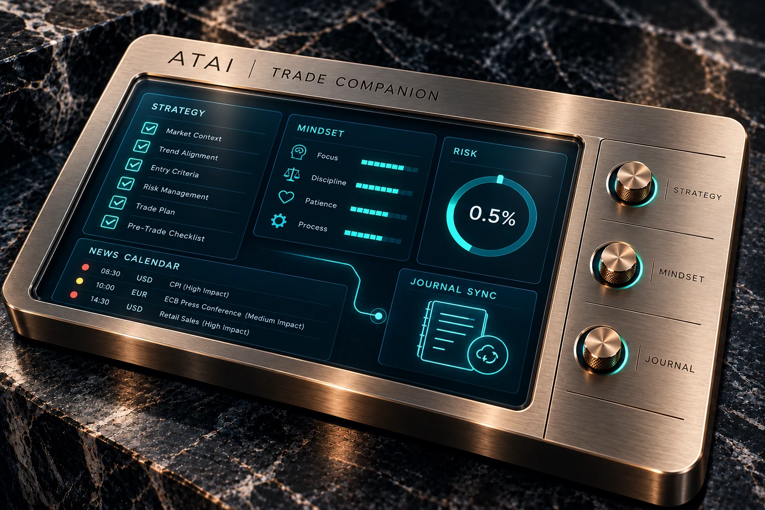 ATAI Trade Companion — strategy, mindset, risk and Journal integration