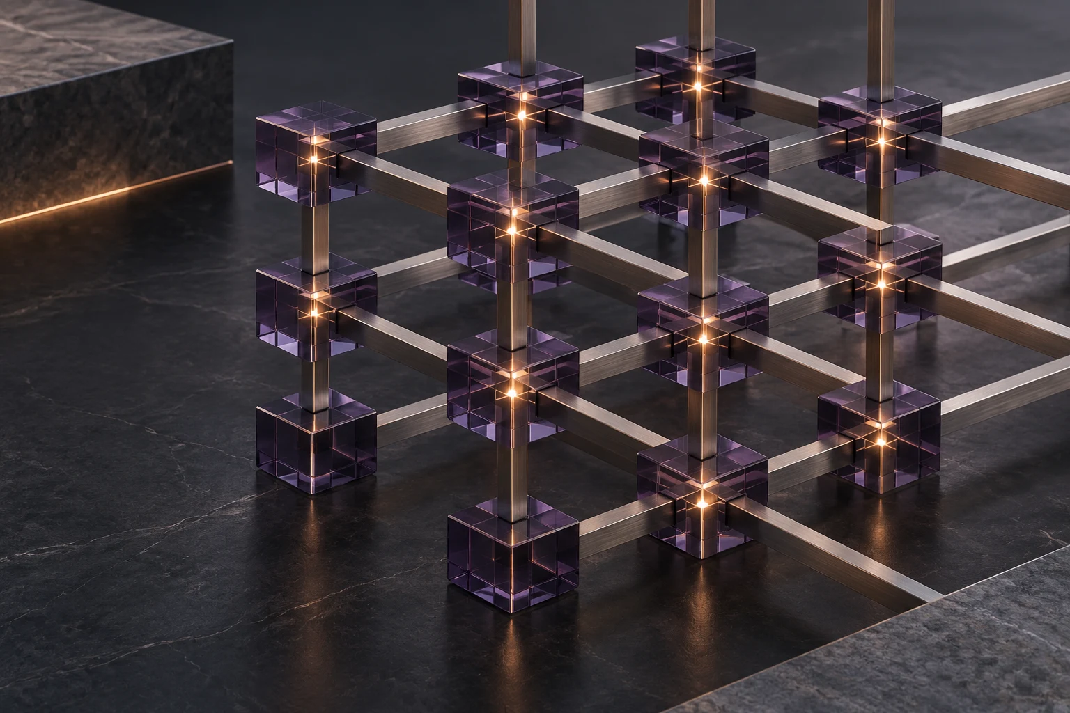Abstract systematic basket execution illustration